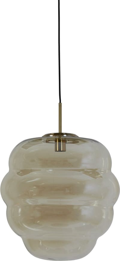Light & Living Hanglamp Misty - Smoke Glas - 45x45x48cm - Modern - Hanglampen Eetkamer, Slaapkamer, Woonkamer