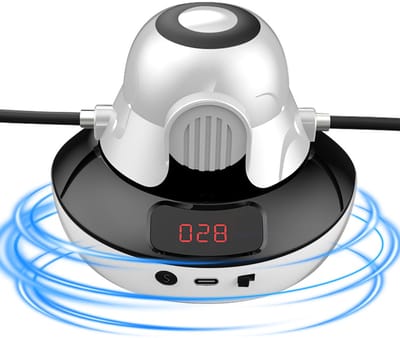Smart Rope Skipping Machine - Slim Touwtjespringen - Volledig Automatisch Elektrisch - Bluetooth-muziek - met LED-display - Teller - 1-10 snelheden - Antislip onderkant - Wit