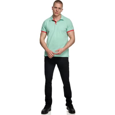 Contrast Polo Piqué Shirt Normale Pasvorm
