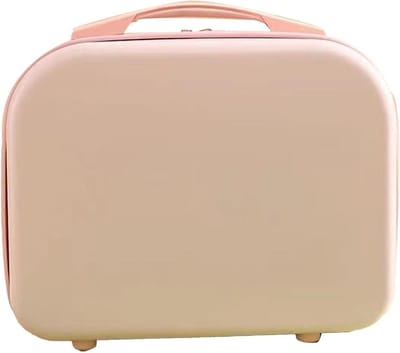 Draagbare Hard Shell Cosmetica Tas voor Reizen - Lichtgewicht Makeup Case met Grote Capaciteit en Elastische Band voor Vrouwen en Meisjes, 14 Inch PC Materiaal