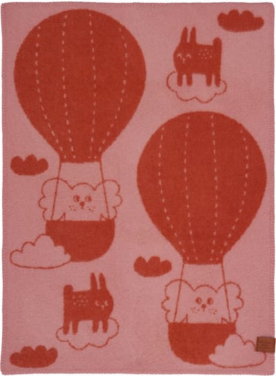 Klippan wiegdeken Balloon pink/rust, 50% recycled wool/50% lambswool