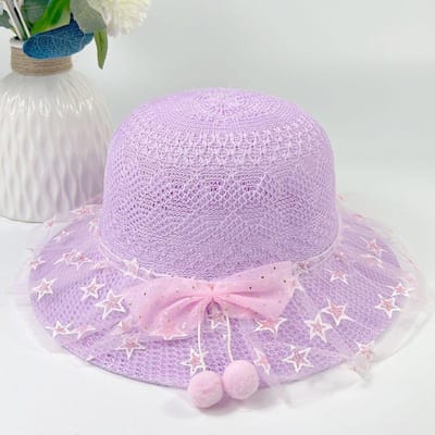 Chapeau de paille d'été pour enfants, pare-soleil tendance, protection solaire, chapeau de soleil, protection UV extérieure 2-7 years old gray