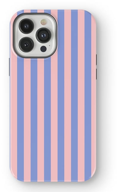 DripCase Gestreept Hoesje geschikt voor iPhone 13 Pro Max | Backcover met Mag | Stripes Motief | Trendy Case geschikt voor iPhone 13 Pro Max met Strepen Milkshake