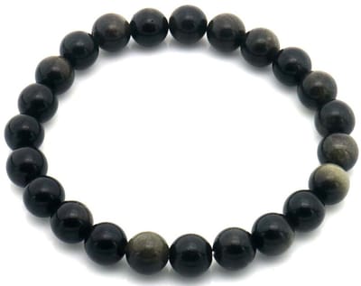 Armband - 8mm - Obsidian Stenen - Elegant en Tijdloos - 19cm