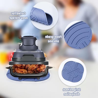 Herbruikbare Siliconen Mat voor Airfryer, Hittebestendig en Antislip, Geschikt voor Diverse Accessoires en Makkelijk Schoon te Maken