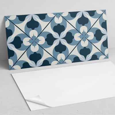 Coloray Wandpanelen Zelfklevend - Abstract geometrisch patroon PVC Wandpaneel - 100 cm x 50 cm - Blauw Wandbekleding Zelfklevend - 1 stuk - Mozaïeken Wandpanelen Zelfklevend - Keuken Wandpanelen - Wandpanelen Badkamer