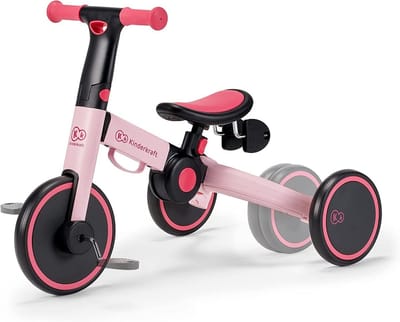 Multifunctionele 3-in-1 Loopfiets voor Kinderen - Balansfiets, Trike, Pedal Bike - Lichtgewicht en Veilig - Roze