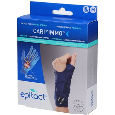 Epitact® Carp'Activ™ Soepele Polsbrace voor de Nacht Links Medium 1 Verband(en)