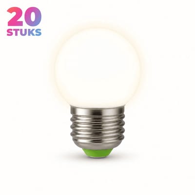 20x Globe G45 Spaarlamp E27 - 5W - Warm Wit Licht (2700K) - 800 lm - 10 jaar - Niet Dimbaar - Bespaar op energiekosten