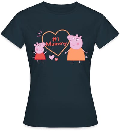 Peppa Pig Design Nr. 1 Mama: Peppa & Mama Big T-Shirt Dames