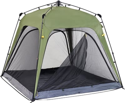 Where Tomorrow Klamboe voor pop-up paviljoen 190-230 cm | Muggen- en insectenbescherming met bodem en ritssluiting voor tuinpaviljoen | Incl. haringen & tas | Voor camping, tuin & festival