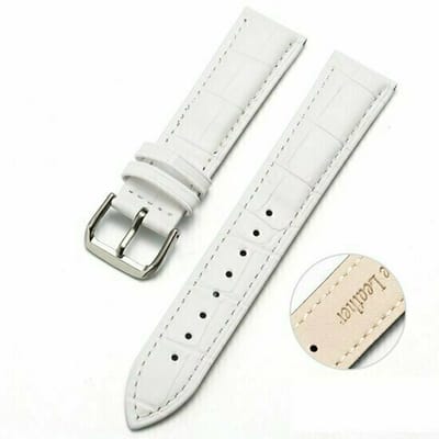 By Qubix - Crocodile leren bandje - Wit - geschikt voor Huawei Watch 5 - 46mm