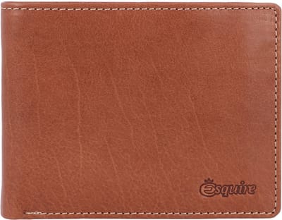 Esquire Denver Portemonnee RFID Leer 12 cm - Jongens - Horizontaal - cognac