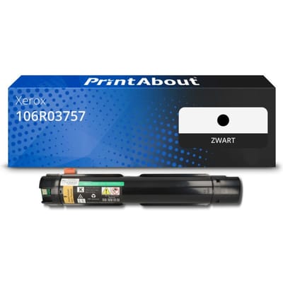PrintAbout huismerk Toner 106R03757 Zwart Hoge capaciteit Geschikt voor Xerox