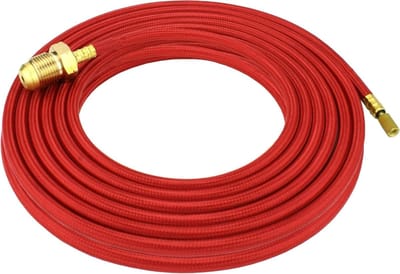 Voedingskabel TIG-fakkels - Lasapparaat kabel - Precisie lassen - Super flex gevlochten - 25 voet - Rood