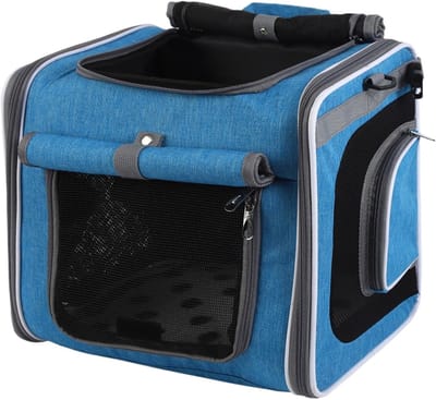 Fietsrugzak voor huisdieren - Hondenmand fiets - Veilig vervoer - Verstelbare ventilatie - 36x33x11cm - Meerkleurig