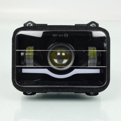 Optique avant EVOK pour auto Piaggio 50 Ape Tm P 1985 à 1989 Iron Led 12V Neuf