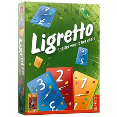 999 Games - Ligretto: Groen- Kaartspel - Iedereen speelt tegelijkertijd - Familiespel - Gezelschapsspel - Actiespel - Klein cadeautje