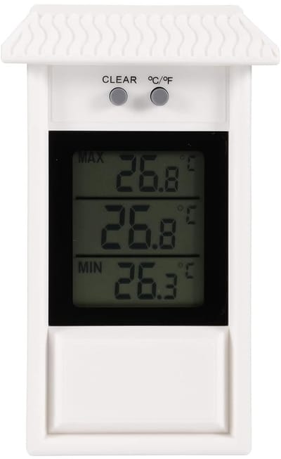 Thermometer voor binnen en buiten - Thermometer - Hygrometer - Weerstation - Digitale thermometer - Weerbestendig voor binnen en buiten - Wit