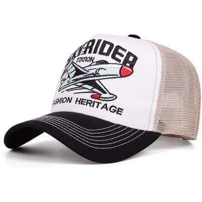 Creatieve Nieuwe Webhat Skyrider Vliegtuig Street Dance Skateboarding Hip Hop Hoed Vrachtwagenhoed Buitensporten Zonneklep Pet gray