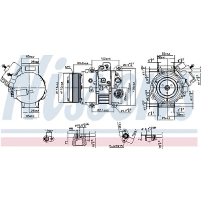 Compressor, airconditioner NISSENS 890631