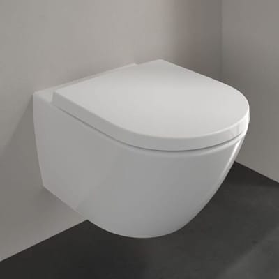 Villeroy & Boch Subway 3.0 Wandcloset - 56cm - zonder spoelrand - diepspoel - twistflush - ceramic+ - zonder zitting - Alpin glans wit