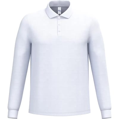 Polo van piqué stof met lange mouwen iDeal Basic Brand