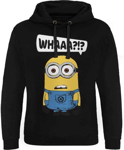 Minions Hoodie/trui -S- Whaaa?!? Zwart