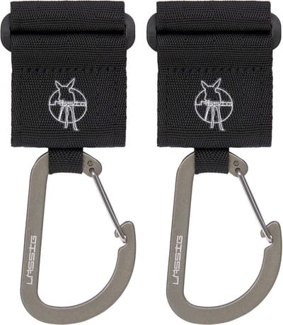 Lassig 2 Stuks Black Carabiner Tassenhaak 1107007000