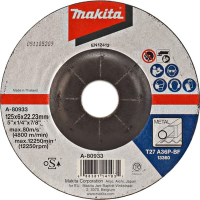 Makita A-80933 Afbraamschijf Staal - 125x6mm