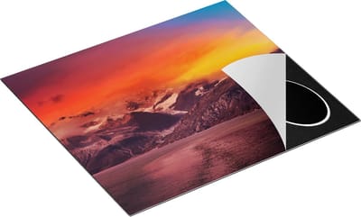 Chefcare Inductie Beschermer Meer bij de Bergen bij Zonsondergang - 60x50 cm - Afdekplaat Inductie - Kookplaat Beschermer - Inductie Mat