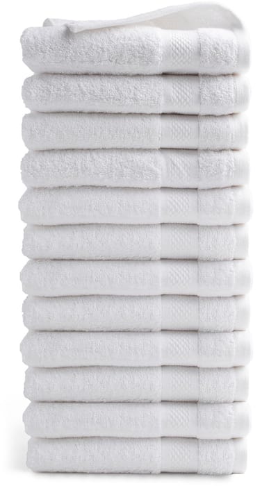 Dailygoods- Handdoekenset 12 Stuks - 100% Katoen - 500 g/m² - Huidvriendelijk - Wasbaar tot 60 Graden - Met Ophanglus - Badhanddoeken