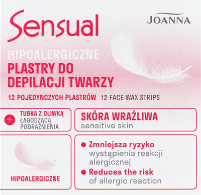 Sensuele hypoallergene epilatiepleisters voor het gezicht 12pc + tube verzachtende olie 10ml