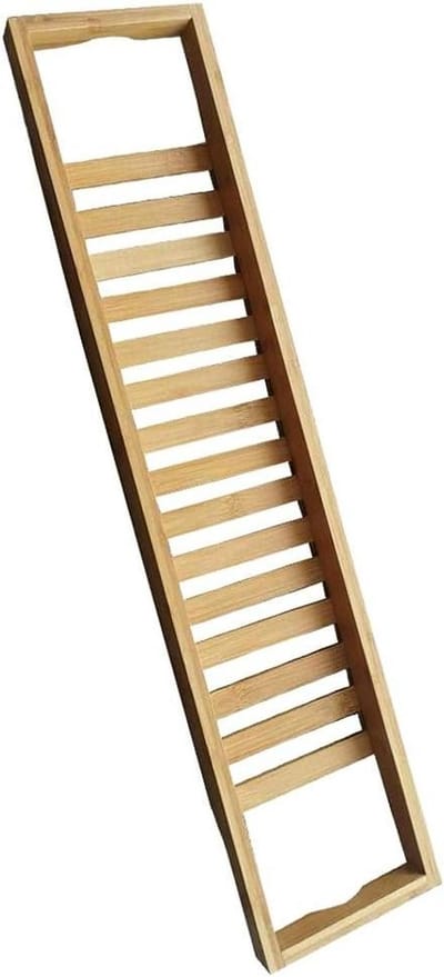 Bamboe Badkuip Caddy - Luxe Organizer - Ontspannen Badervaring - Waterafvoerend Ontwerp - 73 cm Lengte - Bruin