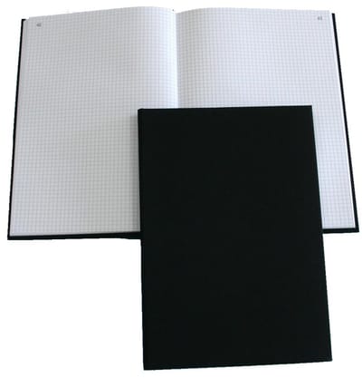 ELVE K43131, Monochromatisch, Zwart, 300 vel, 80 g/m², Ruitjespapier, Hardcover