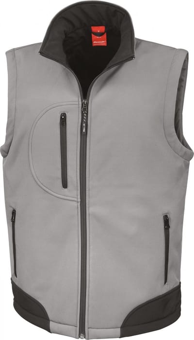 Result Soft Shell Bodywarmer RT123 - Workguard Grey/Black - XXL