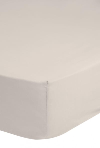 Good Morning hoeslaken effen kleur - 1 persoons 80x200 cm - Zand - 100% Katoen renforce
