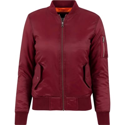 Urban Classics - Basic Bomber jacket - XS - Bordeaux rood