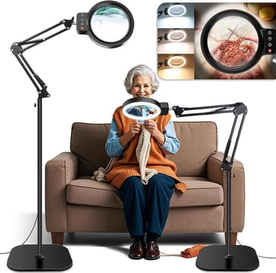 Vergrootglas met Verlichting en Inklapbare Standaard voor Lezen