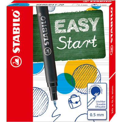 Rollerpenvulling STABILO Easyoriginal fijn blauw doosje à 20 stuks