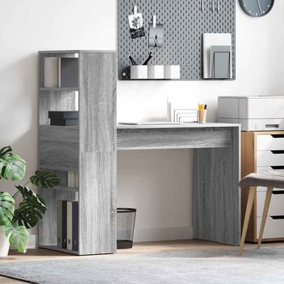 vidaXL - Bureau - Grijs - Sonoma - Bewerkt - hout - 113 - x - 54 - x - 120 - cm