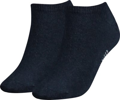 Tommy Hilfiger damessokken Sneaker (2-pack) - korte enkelsok katoen - jeansblauw