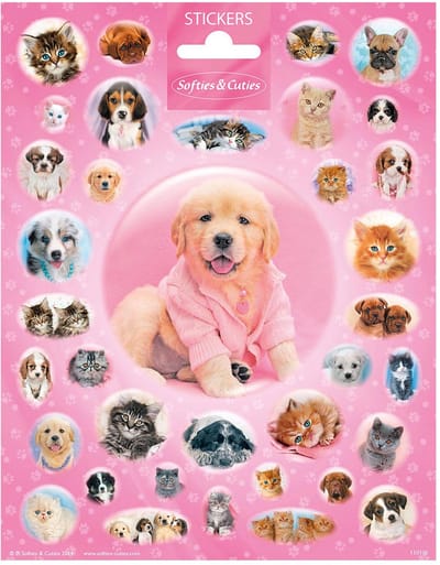 Funny Products Stickers Softies 20 X 15 Cm Papier Roze 35 Stuks