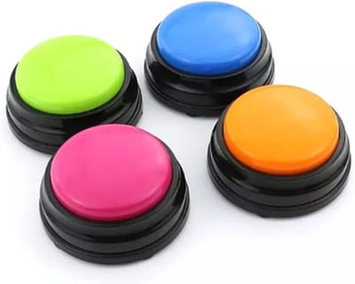 Dogbuttons | 4 stuks | Helder geluid | Druk knop voor Honden | Honden training | Honden Communicatie