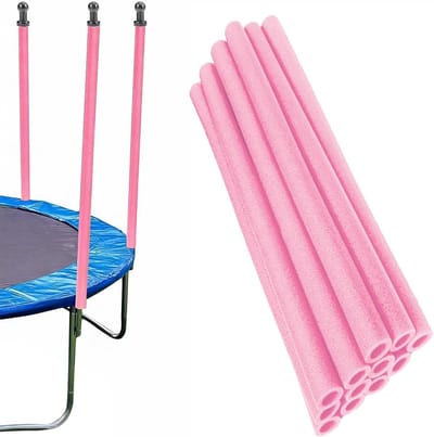 Trampoline Schuimrubber - Paalhoezen - Veiligheid Verhogend - Anti-botsing Bescherming - 12 Stuks 88cm - Roze
