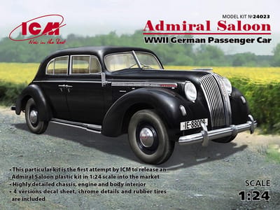 ICM Modelbouwpakket Militaire voertuigen - 24023 Admiral Saloon, WWII German Passenger Car Plastic - 1:24 - Modelbouw