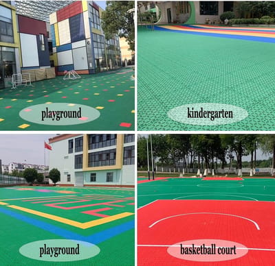 Vloertegels - Sportmat - Buiten Spelen - Waterdicht Ontwerp - 25 x 25 cm - Geel