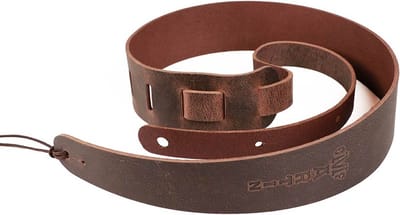 Martin SPA 18A0065 gitaarriem, leder, 6,3cm. breed, met logo, vintage