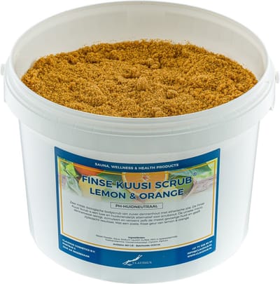 Kuusi Scrub Lemon & Orange 1 liter - Hydraterende Lichaamsscrub