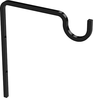 SnelShoppen - 9" Lange Wandhaak, Zwart - Stevige Wandhaak voor Planten, Tuinaccessoires en Decoratie - Tot 12.5 kg - Voor Binnen en Buiten